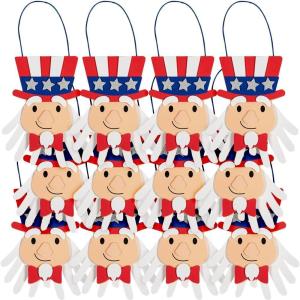 Patriotic Uncle Sam Handprint Sign Craft Kit, Makes 12