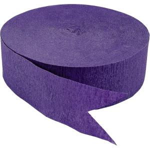 Vibrant Jumbo Purple Crepe Paper Streamer – 1.75 x 500 ft. (1 Pc.) – Premium Quality & Ultra-Durable Material – Perfect for Festive Decorations, DIY Crafts, & Parties
