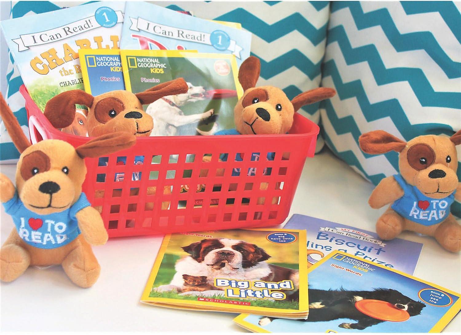 image:imageFun Express I Love to Read Stuffed Animals Puppies 12 Pack Cute Plushies Party Favors for Kids Birthday Classroom Prizes Treasure Box Toys Small Plush Teddy Bears for Girls Goodie Bag Stuffers