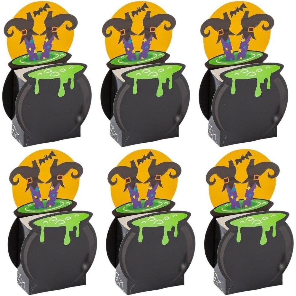 image:imageBlack Halloween Witchs Cauldron Cardstock Treat Boxes 4 x 2 x 65 Pack of 12 Perfect for Halloween Parties Trick or Treating Classroom Events and Spooky Celebrations