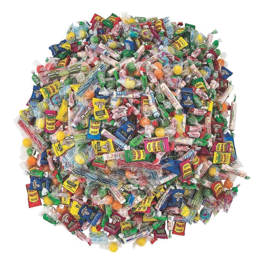 image:imageBulk Sour Candy Assortment 1000 Individually Wrapped Pieces 10 Pounds Halloween and Party Candy