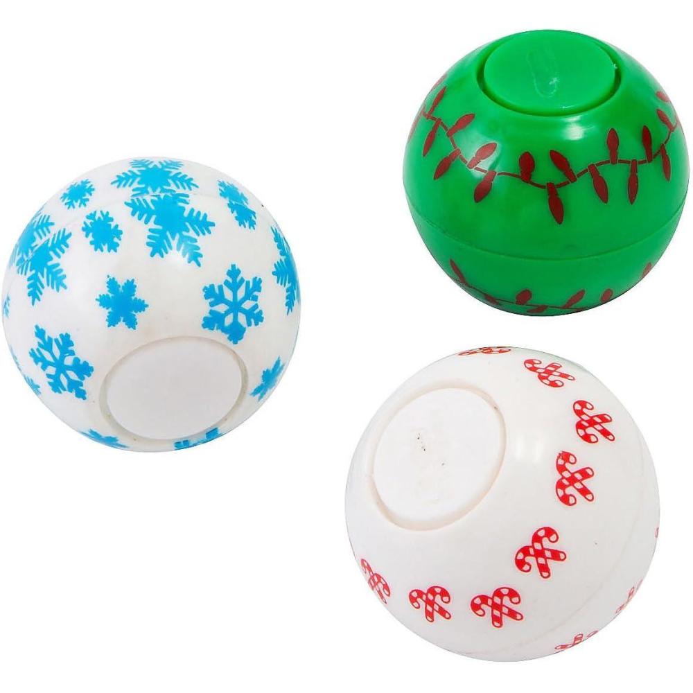 image:imageFun Express 2 x 1 34 Christmas Fidget Spinner Twist Ball Toys 12 Pieces