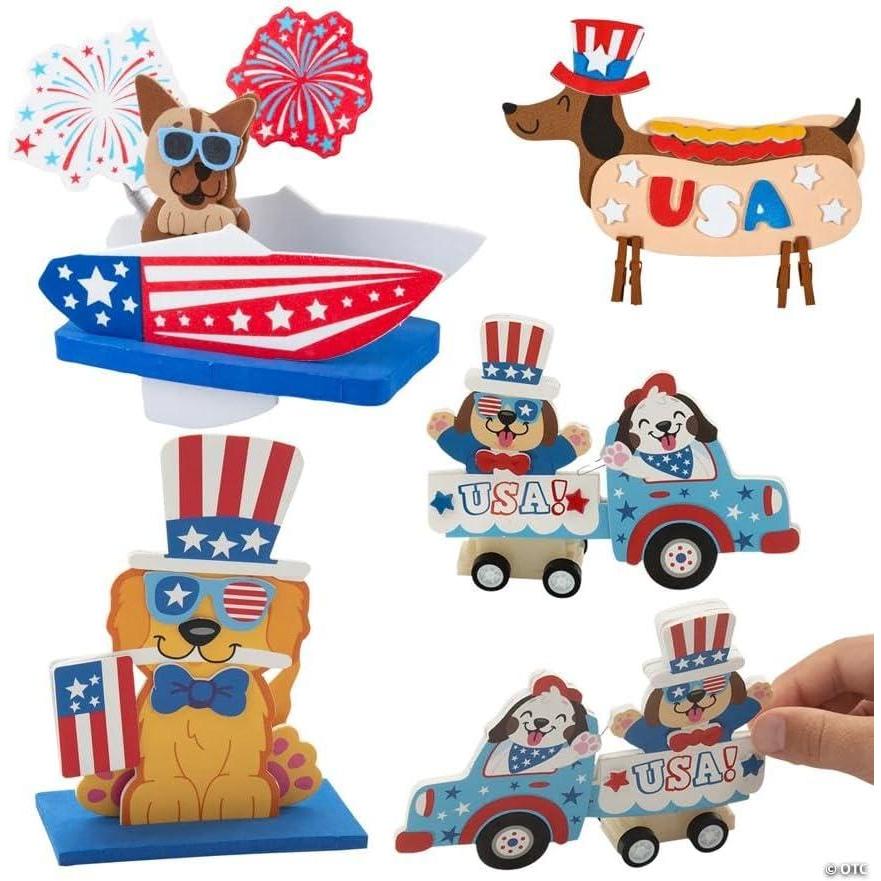 image:imageFun Express Bulk Patriotic Pooches Craft Kit Assortment Makes 48