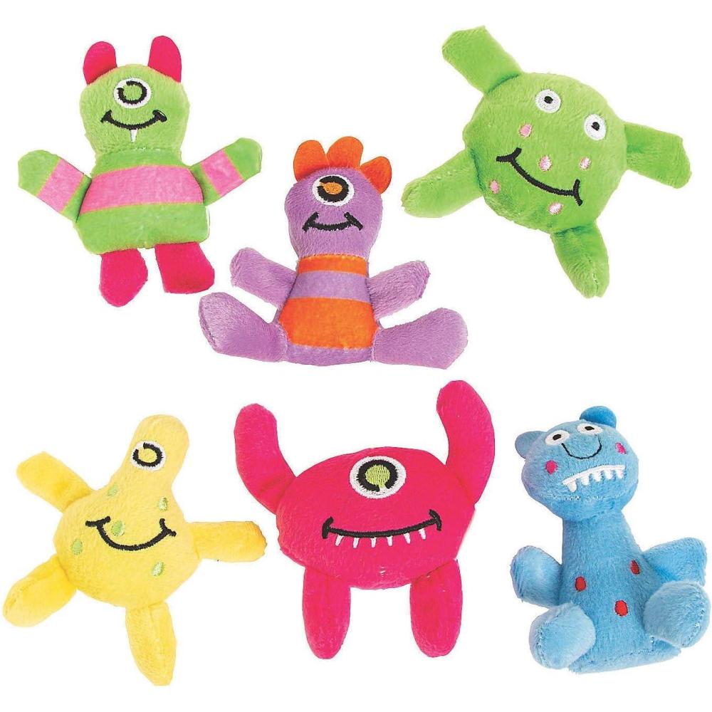 image:imageFun Express Monsters Plush 1 Dozen Party Favors Halloween and Toy Crane Fillers