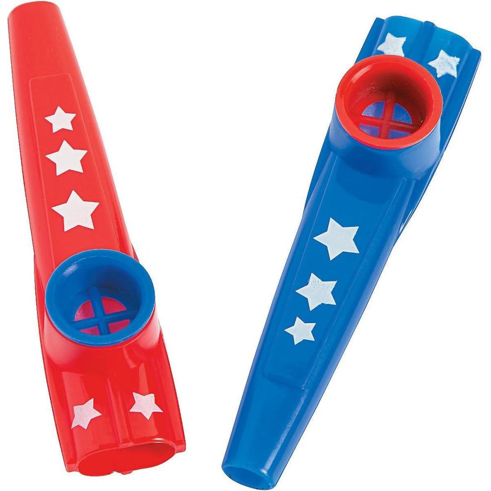 image:imageFun Express USA Patriotic Kazoos Set  Fun Noisemakers for Kids  Perfect for Fourth of July Parties Parades amp Patriotic Celebrations  Ideal Party Favors amp Giveaways Great for Family Fun  12 Pieces