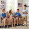 20 oz. Patriotic Disco Ball-Shaped Plastic Cups with Lids & Straws – 6 piece