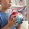 20 oz. Patriotic Disco Ball-Shaped Plastic Cups with Lids & Straws – 6 piece