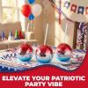 20 oz. Patriotic Disco Ball-Shaped Plastic Cups with Lids & Straws – 6 piece