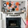 Black Paper Fan Assortment – Party Decor – 8 Pieces