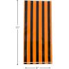 Festive Black & Orange Striped Cellophane Treat Bags – 5″ x 11″ (12 Pc.) – Vibrant Design, Ideal for Trick or Treating & Halloween Parties