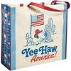 Fun Express 19″ x 17 1/2″ Large Patriotic Peanuts Snoopy Yee Haw America Laminated Nonwoven Shopper Tote Bag