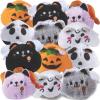 Fun Express Halloween Stuffed Cats in Ghost Costumes – Adorable Plush Toy Cats for Halloween Parties Trick-or-Treat Goodie Bags & Decorations – Soft Spooky Cute & Fun Kids & Party Favors – 12 Pieces