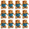 Fun Express I Love to Read Stuffed Animals Puppies 12 Pack – Cute Plushies Party Favors for Kids Birthday | Classroom Prizes, Treasure Box Toys | Small Plush Teddy Bears for Girls Goodie Bag Stuffers