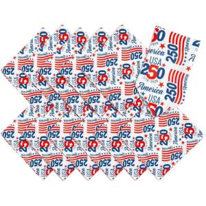 20″ x 20″ Patriotic America 250th Anniversary Polyester Bandanas – 12 Pc.