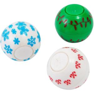 Fun Express 2″ x 1 3/4″ Christmas Fidget Spinner Twist Ball Toys – 12 Pieces