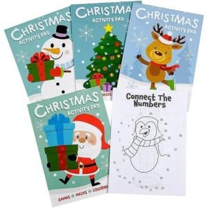 Fun Express Holiday Activity Pads (1 Dozen) Stocking Stuffers, Giveaways, Favors, Arts & Craft Activities