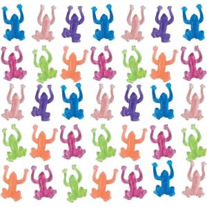 Fun Express Mini Sticky Frogs – Fun Toys for Kids, Party Favors, VBS Supplies, Vacation Bible School Decorations – 4-DZ Sticky Frog Toys – 48 Pieces