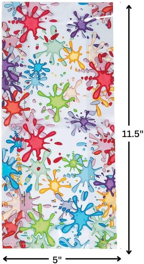 image:imageFun Express Artist Party Cellophane Bags Great for treats and favors Slime Party Bags and Supplies VBS Vacation Bible School SuppliesDecor bulk set of 12