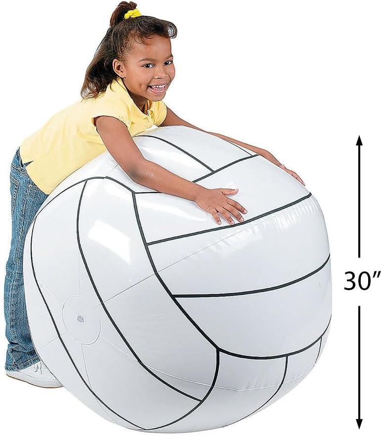 image:imageFun Express Jumbo Inflatable Volleyball Beach Ball 30 Inch Giant Pool Toys for Kids Ages 48 and 812 Large Inflatable Ball for Beach Games Pool Games amp Summer Toys Pool Party Favors Supplies