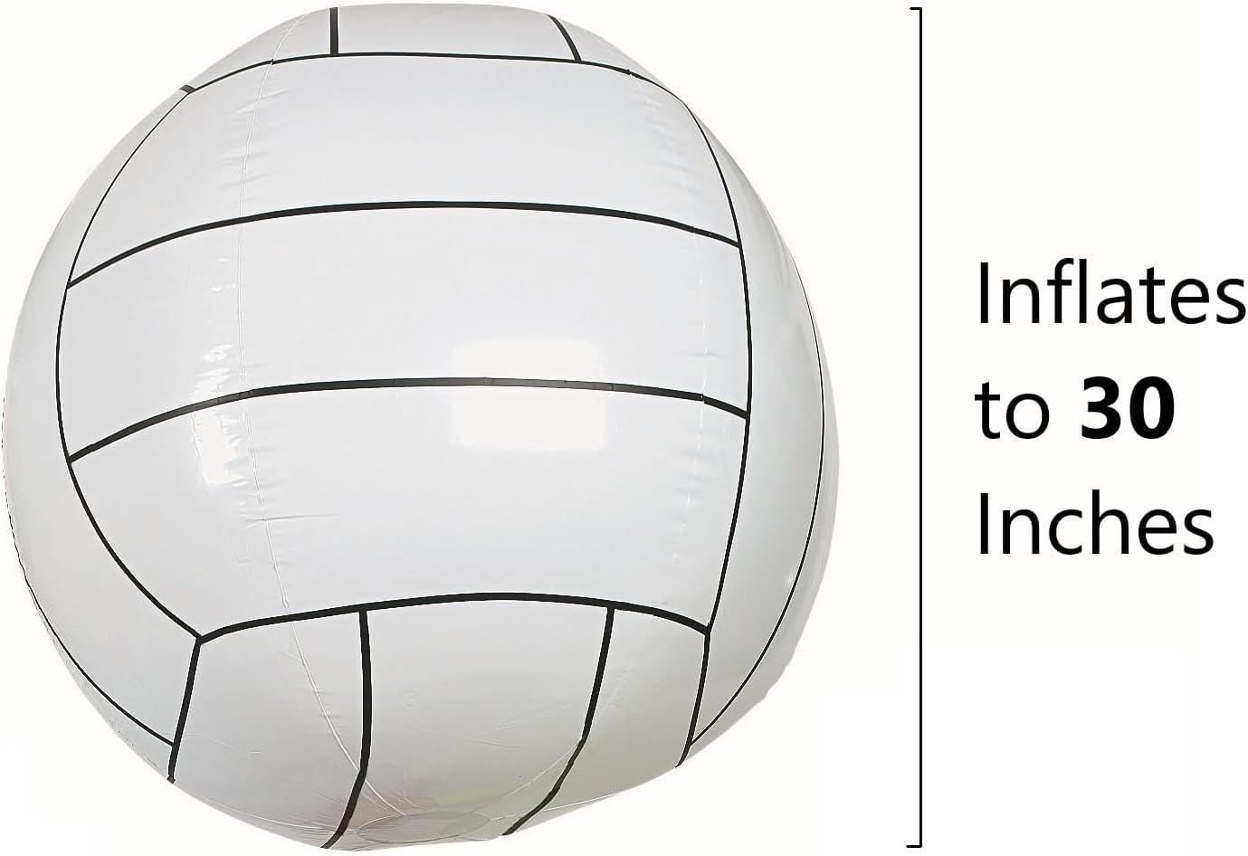 image:imageFun Express Jumbo Inflatable Volleyball Beach Ball 30 Inch Giant Pool Toys for Kids Ages 48 and 812 Large Inflatable Ball for Beach Games Pool Games amp Summer Toys Pool Party Favors Supplies