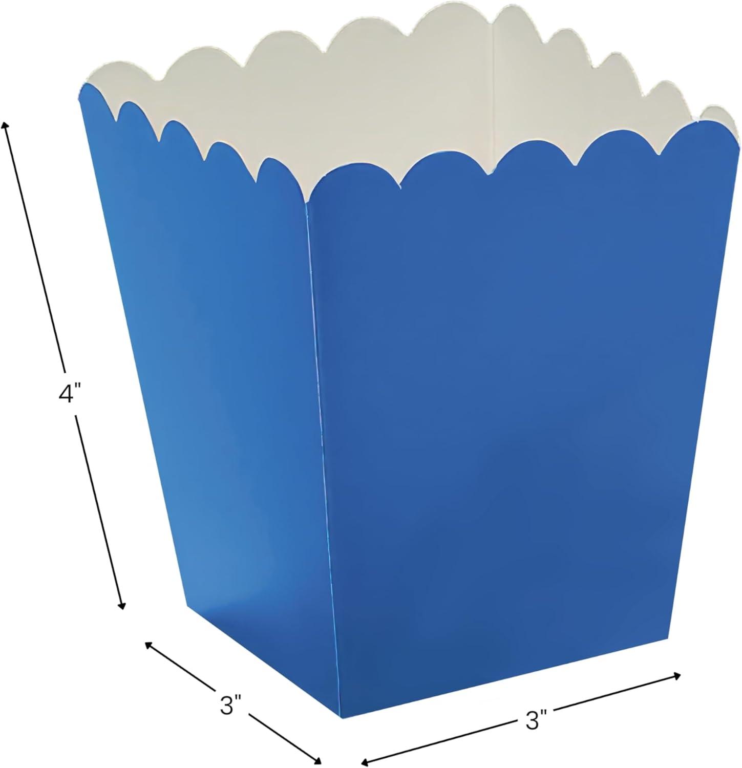 image:imageFun Express Mini Blue Popcorn Boxes Party Supplies Containers amp Boxes Paper Boxes 24 Pieces Blue