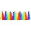 Fun Express Rainbow Fringe Table Skirt (9 feet) Birthday Party Decor, Colorful Decorations for Classroom, Parade Float Supplies