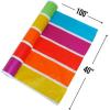 Fun Express Rainbow Tablecloth Disposable Table Roll (100 feet Long) Party Supplies
