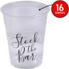 Fun Express STOCK THE BAR CLEAR PLASTIC CUPS – Party Supplies – 50 Pieces