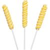 Fun Express Yellow Lemon Swirl Lollipops Bulk 24 Pack – Mini Twist Suckers Individually Wrapped for Birthday Party Favors, Candy Buffet Supplies & Goodie Bags | Fun Candy for Kids Classroom Treats