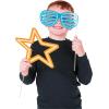 Neon Glow Party Photo Booth Props – 12 Pieces – Glow and Dance Party Decor and Supplies