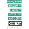 New York City Street Sign Cutouts – Set of 12, Including Wall Street, Broadway and More – Party Supplies and Decor