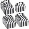 Fun Express Black and White Striped Favor Boxes – Party Supplies – Set of 12