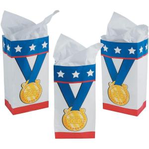 Fun Express Award Medal Goody Bags – Party Supplies – VBS Vacation Bible School Supplies/Decor – 12 Pieces