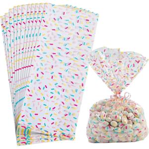 Fun Express Donut Sprinkles Cellophane Bags (12 pack) Party Supplies
