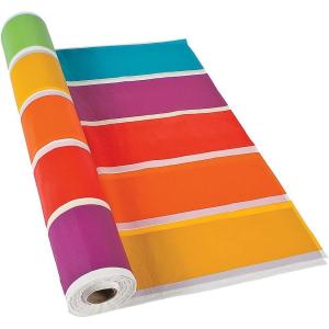 Fun Express Rainbow Tablecloth Disposable Table Roll (100 feet Long) Party Supplies