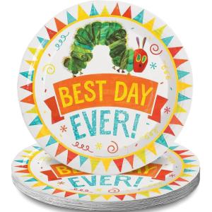 Fun Express Very Hungry Caterpillar Dinner Plates for Birthday – Party Supplies – Print Tableware – Print Plates & Bowls – 8 Pieces
