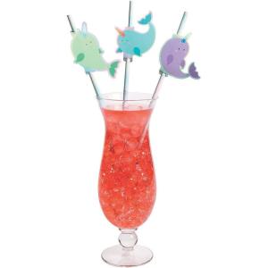 NARWHAL PARTY STRAW – Party Supplies – 12 Pieces