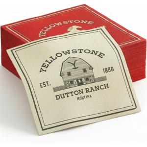 Yellowstone™ Dutton Ranch Luncheon Napkins – 8.25″ (16 Count), 2-Ply Disposable Napkins for Western-Themed Parties, Birthdays & Events