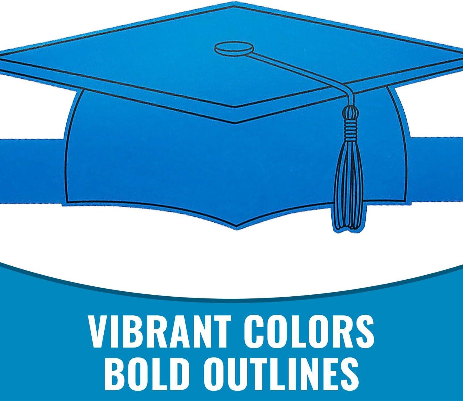 image:imageFun Express Blue Graduation Cap Crowns 12 Pieces