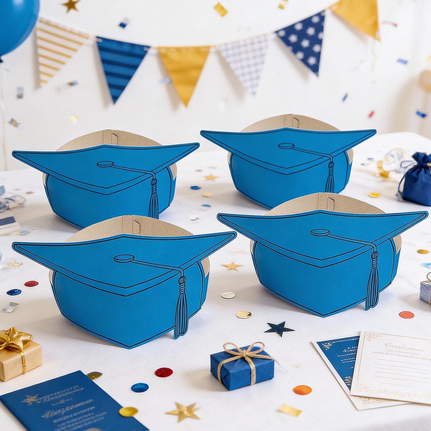 image:imageFun Express Blue Graduation Cap Crowns 12 Pieces