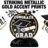 Black Congrats Grad Graduation Party Room Decorating Kit – 11 Pieces