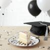 Fun Express 7 1/4″ Way to Go Grad Disposable Paper Dessert Plates – 25 Ct. – Great for Graduation Parties For School and College (Silver)(White)