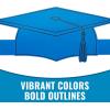 Fun Express Blue Graduation Cap Crowns 12 Pieces