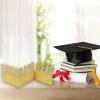 Fun Express Congrats Grad Gold Glitter Centerpieces – 21″ x 8″ Graduation Table Toppers – 3 Pieces – Glittery Party Decorations & Supplies