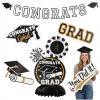 Black Congrats Grad Graduation Party Room Decorating Kit – 11 Pieces