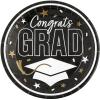 Fun Express 9″ Graduation Party Plates – Congrats Grad – 25 Plates – Great for Parties, School and College Events (Blue)(Black)