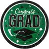 Fun Express 9″ Graduation Party Plates – Congrats Grad – 25 Plates – Great for Parties, School and College Events (Blue)(Green)