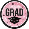 Fun Express 9″ Graduation Party Plates – Congrats Grad – 25 Plates – Great for Parties, School and College Events (Blue)(Pink)