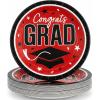 Fun Express 9″ Graduation Party Plates – Congrats Grad – 25 Plates – Great for Parties, School and College Events (Blue)(Red)