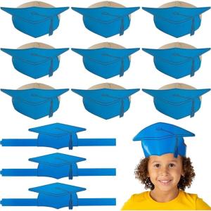 Fun Express Blue Graduation Cap Crowns 12 Pieces